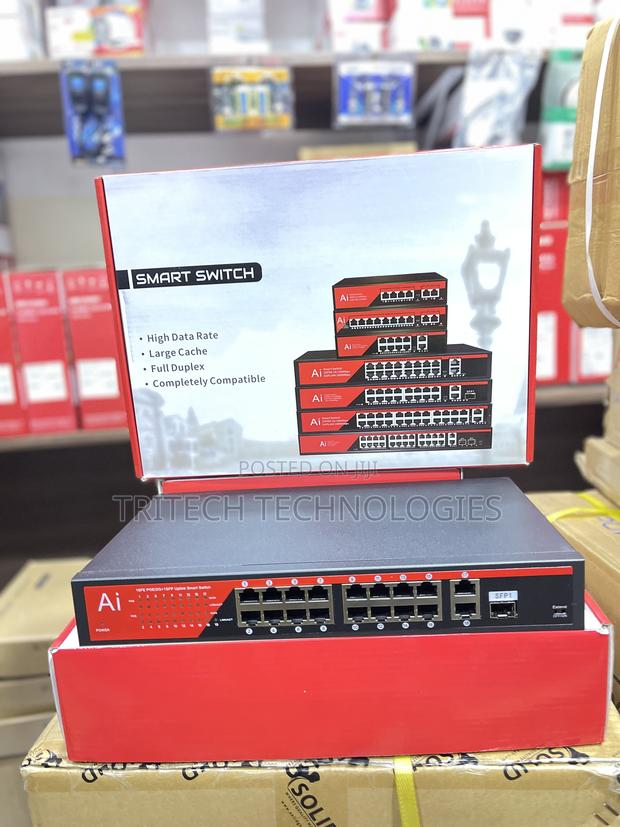 Ai 16port Smart Gigabit Poe Switch +2uplink and +1 SFP · Photo 3