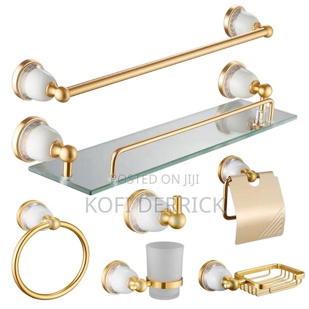 Gold Bathroom Accessories Set