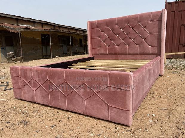 Foreign Double Bedframe 54/75 Babypink
