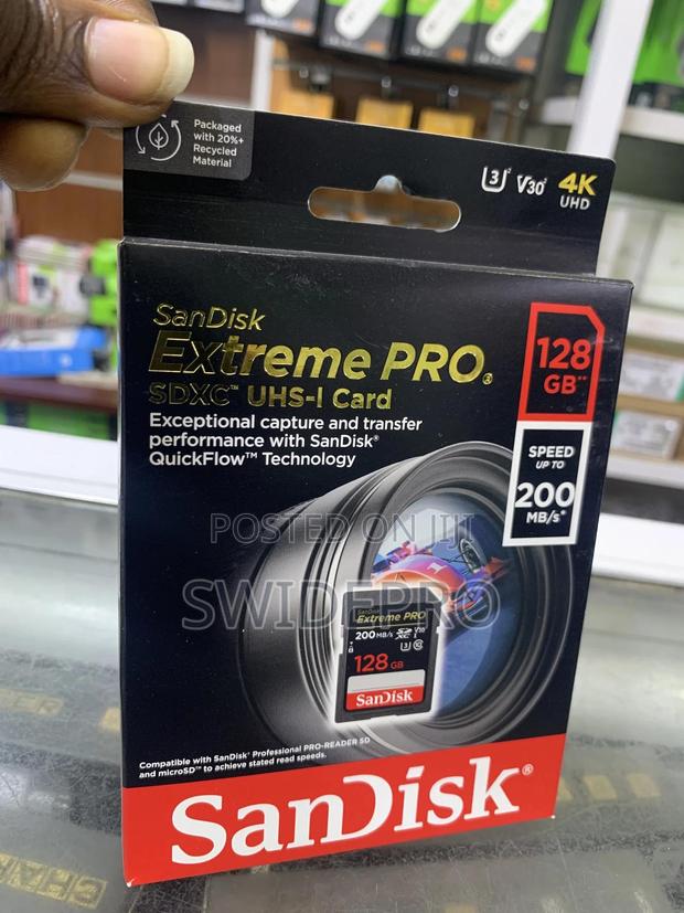 Sandisk 128GB Extreme Pro SDXC Ushs-l UHD Memory Card · Photo 4