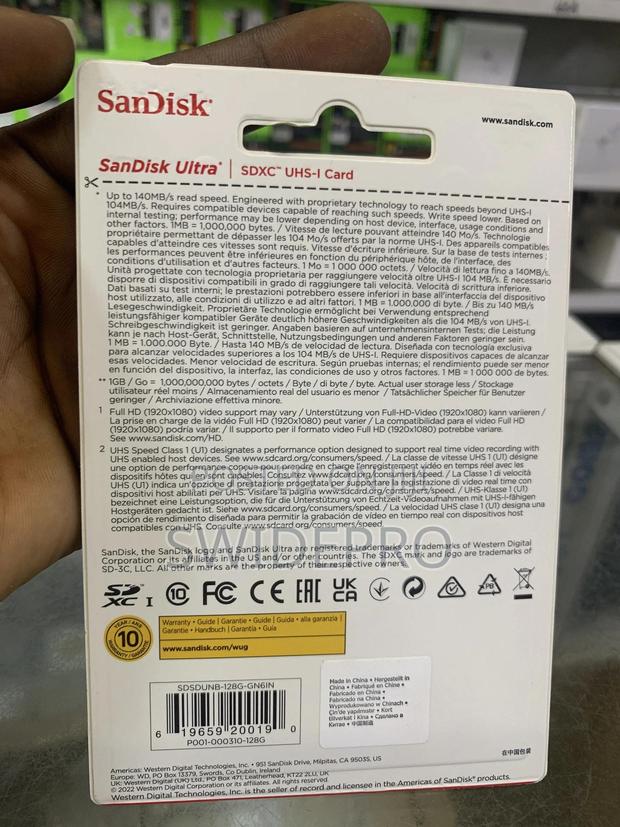 Sandisk 128GB Ultra SDHC UHS-I HD Camera Memory Card 140mb/S · Photo 4