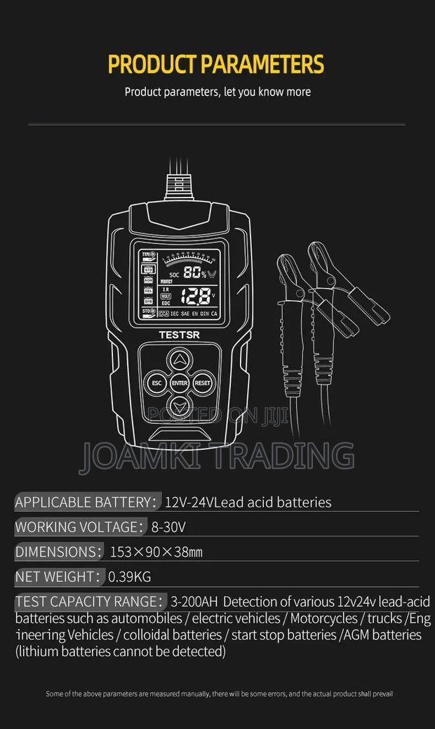 Car Battery Tester 12V 24V, Battery System Analyser photo 6
