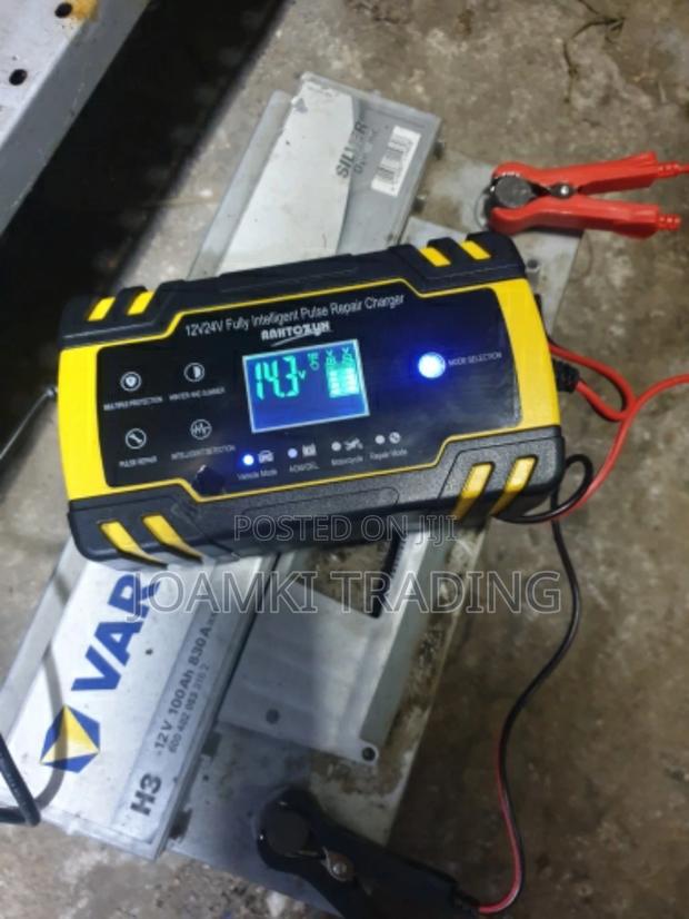 Car Battery Charger,12v/24v Intelligent Pulse Repair LCD photo 12
