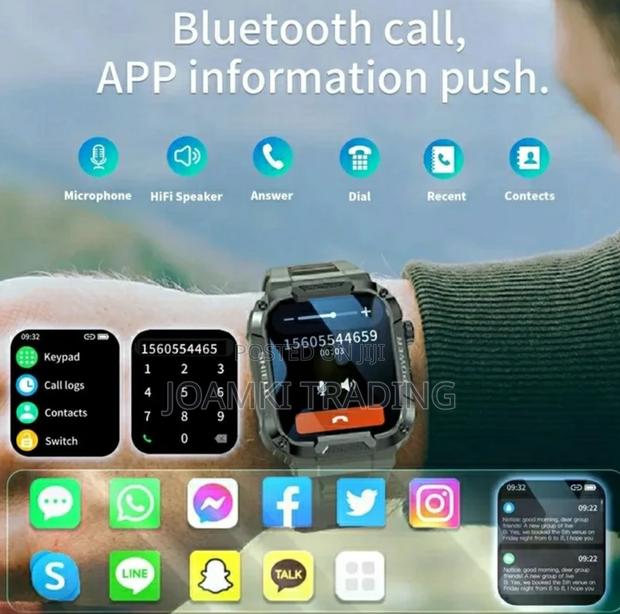 Rugged Smartwatch/Blutooth Call/Health Monitor/Ip68/Ios/Andr photo 4