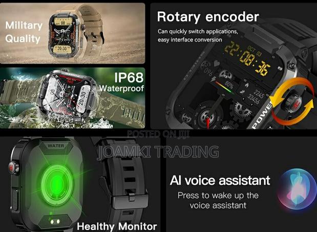 Rugged Smartwatch/Blutooth Call/Health Monitor/Ip68/Ios/Andr photo 5