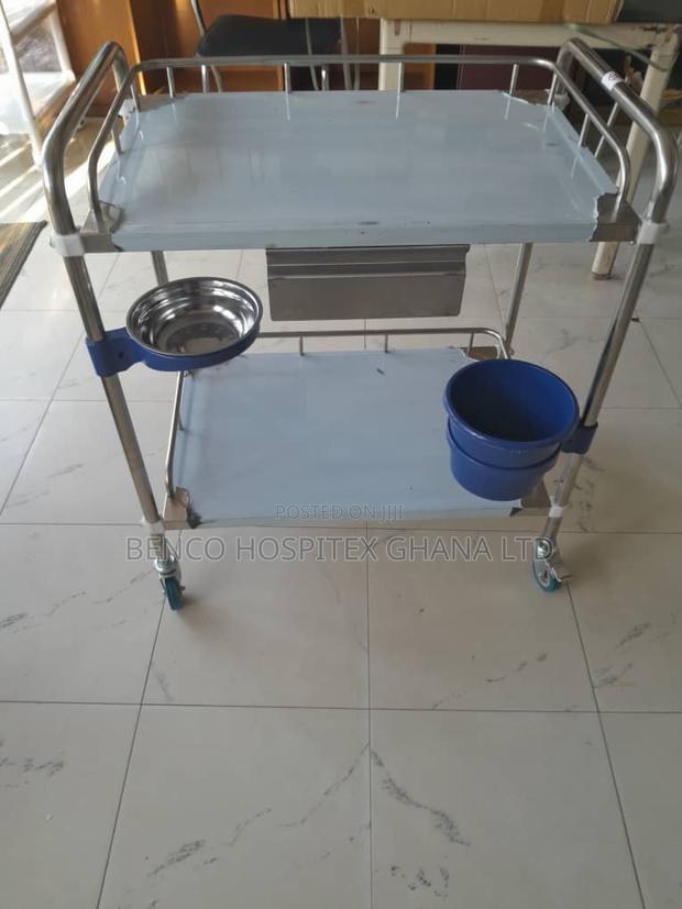 Stainless Trolley 2 Steps With Drawer · Photo 3