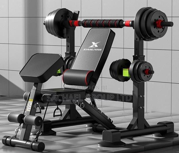 40kg + 20kg Dumbbell Bench and Press-Up Gym Set · Photo 4