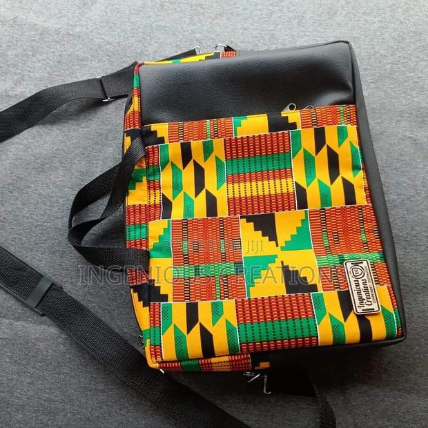 African Print /Leather Laptop Bag · Photo 4