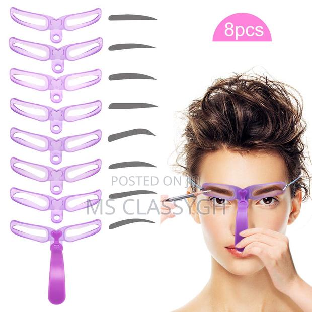 8 in 1 Reusable Eyebrow Stencil Beauty Makeup Brow Stamp Tem · Photo 4