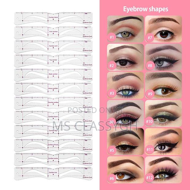 12styles/Set Eyebrow Stencil Set Reusable Brow Drawing Guide · Photo 4