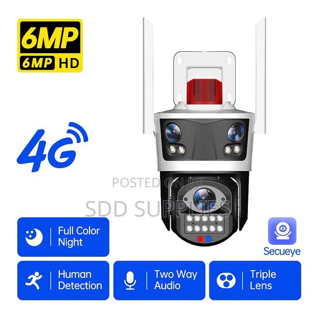 4g Sim Card 6mp Triple 3 Lenses Security Camera Available · Photo 2