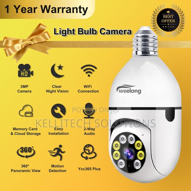 360 Degrees Wifi Smart CCTV Bulb Camera, IOS, Android App · Photo 4