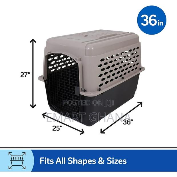 Dog Crate, Plastic Travel Pet Carrier for Pets 50-70 Lb photo 4