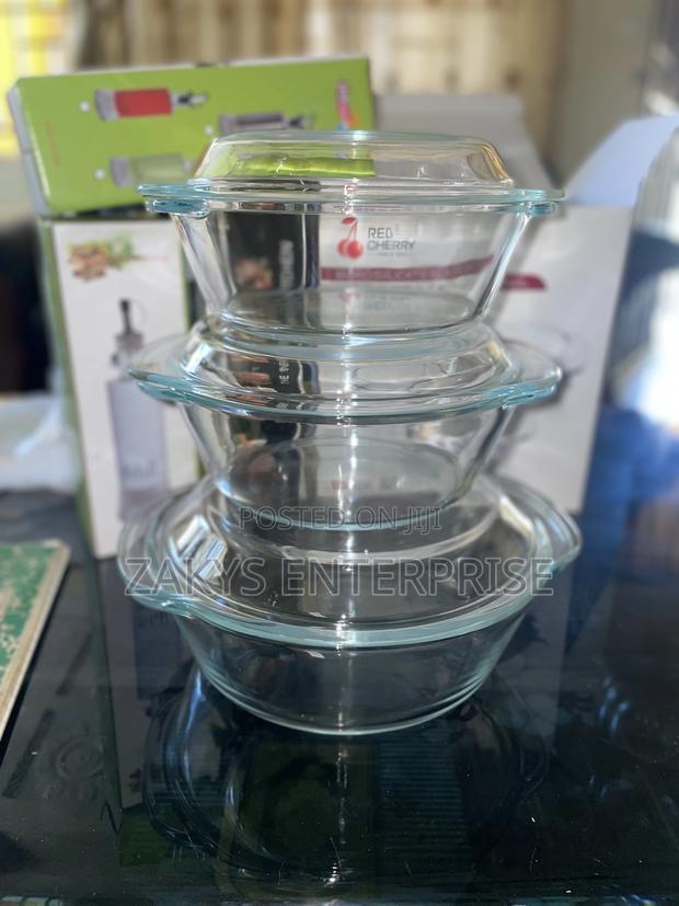 Plain Pyrex Glass Bowl 3set · Photo 2