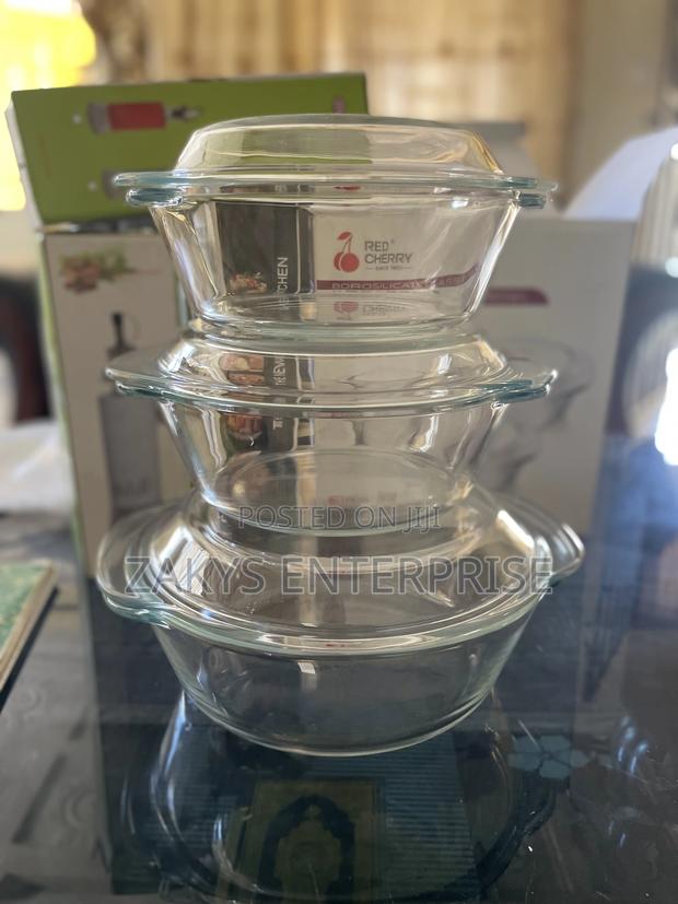 Plain Pyrex Glass Bowl 3set · Photo 3