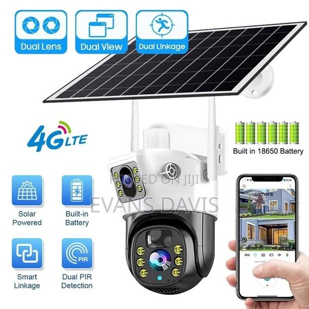 Outdoor Sim Card Bulb Camera (Dual Lens) With Solar Panel · Photo 4