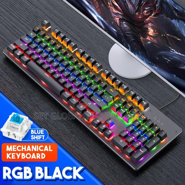 MILANG Gaming Wired Keyboard Mouse With Cool RGB Backlit
