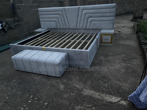 King Size Bed Frame and Two Side Drawer With Ottoman photo 3