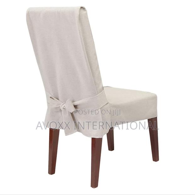 Farmhouse Basketweave Dining Room Chair Slipcover Oatmeal · Photo 4