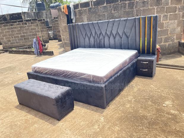 King Size Bed and Mattress With Side Drawer photo 3