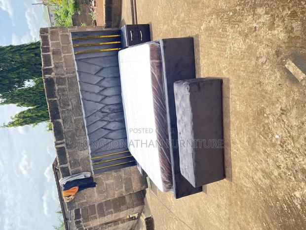 King Size Bed and Mattress With Side Drawer