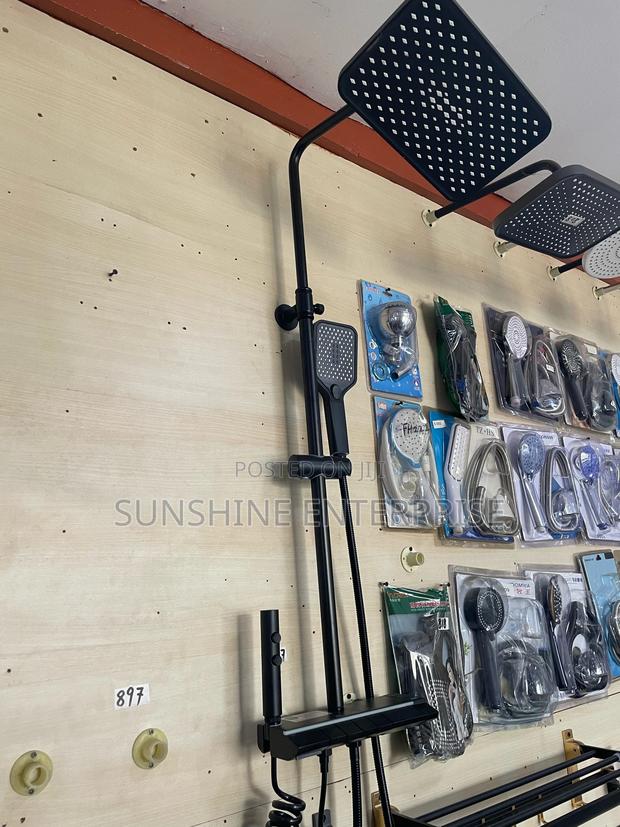 All Black 4in1 Bathroom Shower With Led Light On It · Photo 4