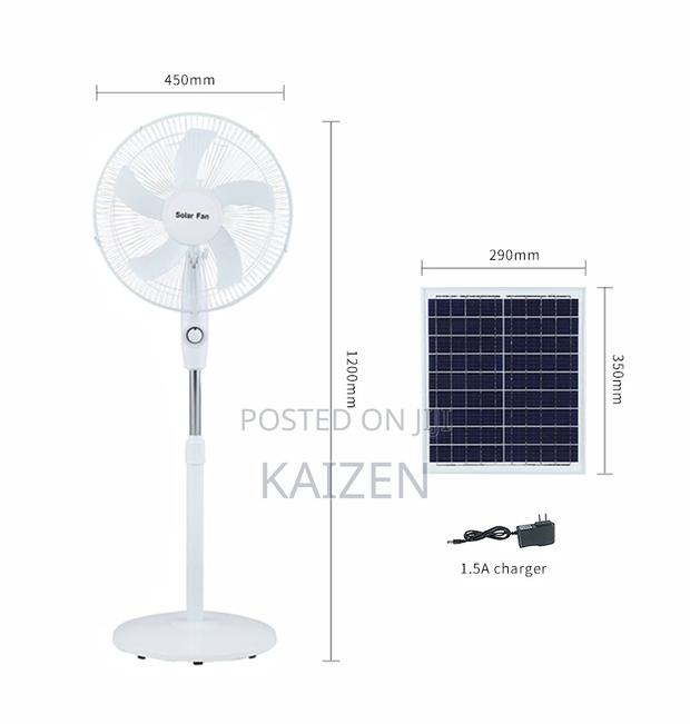 Rechargeable Solar Fan With Bulbs and USB Port photo 4