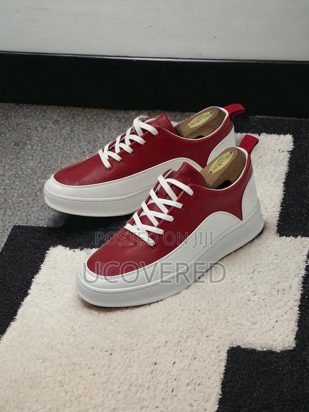 Timberland Red And White Leather Sneakers · Photo 4