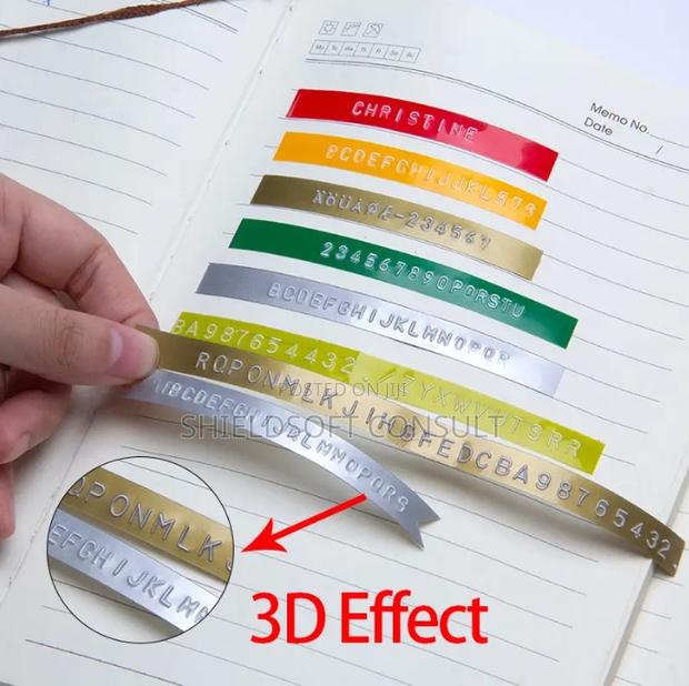 3D Embossing Tape Sticker Label for Dymo, Cidy, Motex 9mmx3m · Photo 4