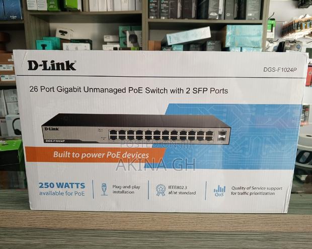 D-Link 24 Port Gigabit Unmanaged Poe Switch DGS-F1024p · Photo 3