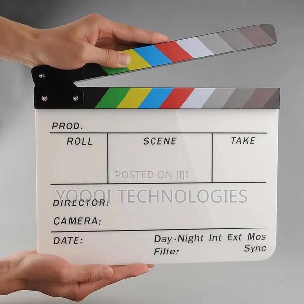 Acrylic Professional Clapperboard for Movie Action Scene