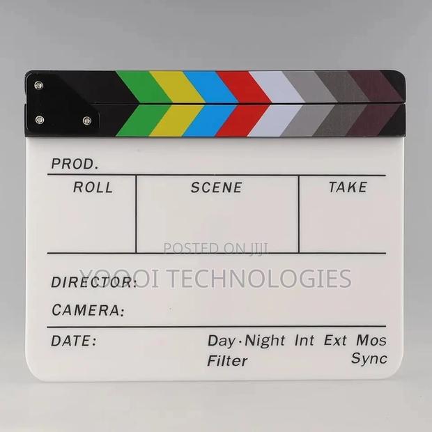Acrylic Professional Clapperboard for Movie Action Scene photo 2