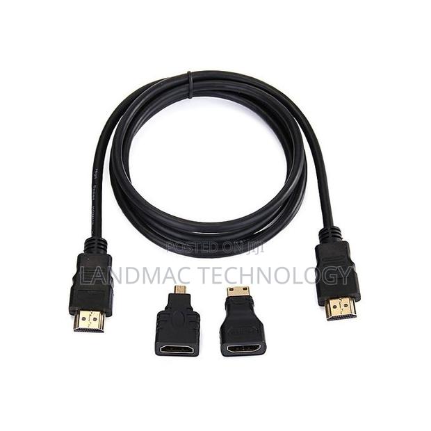 3-in-1 Hdmi Cable With Micro and Mini Adapter - 1.5 Metres - · Photo 4