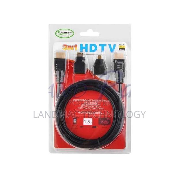 3-in-1 Hdmi Cable With Micro and Mini Adapter - 1.5 Metres - · Photo 3
