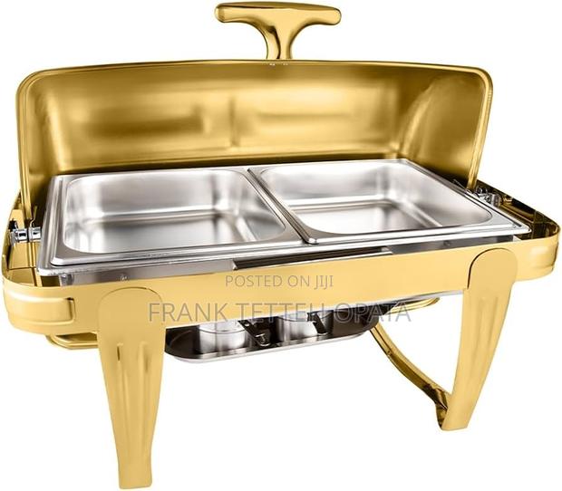Golden Rectangular Chaffing Dish