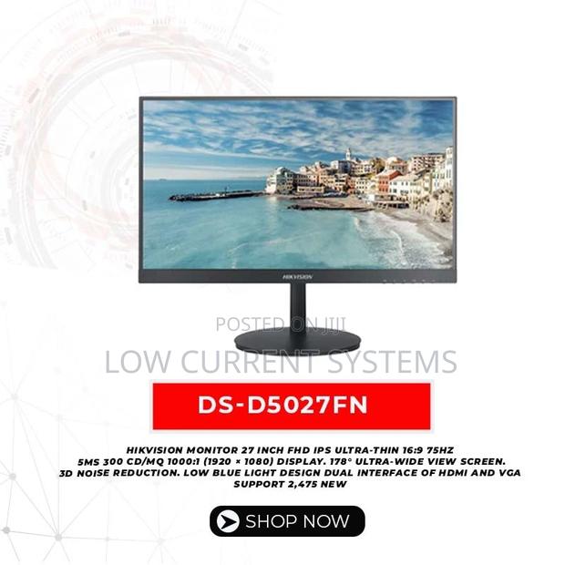 Monitor Hikvision Screen 27 Inches VGA HDMI USB Audio