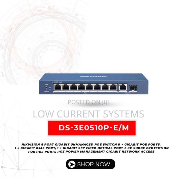 Hikvision 8 Port Gigabit Unmanaged Poe Switch 8 × Gigbit Poe · Photo 3