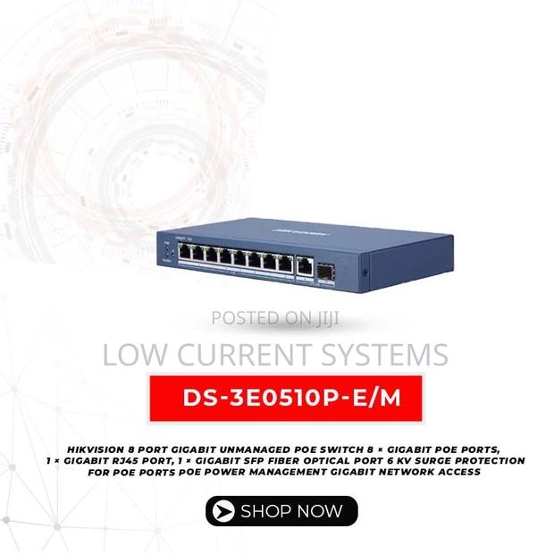 Hikvision 8 Port Gigabit Unmanaged Poe Switch 8 × Gigbit Poe · Photo 4