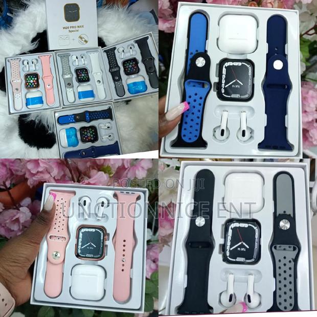 Durable Full Set T55 Pro Max Smart Watch Blue and White · Photo 2
