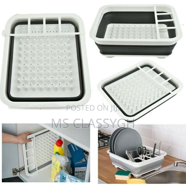 Foldable Dish Rack Storage Holder Drainer Bowl Tableware Por · Photo 4
