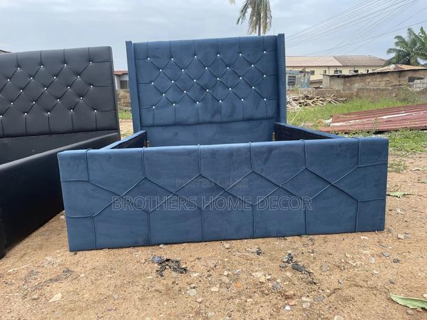 Stylish Double 54x75 Bedframe (Blue Color) photo 2