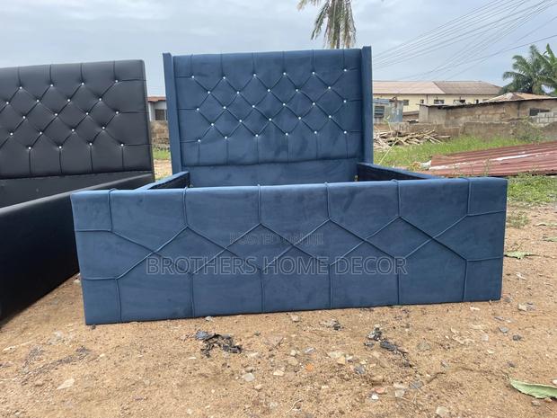 Stylish Blue Double 54x74 Bedframe photo 2
