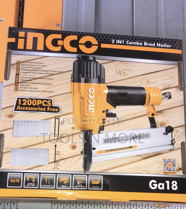 INGCO 2 In 1 Combo Air Brad Nailer · Photo 2
