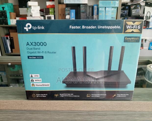 TP-Link Ax3000 Dual Band Gigabit Wi-Fi 6 Router Ax55 · Photo 3