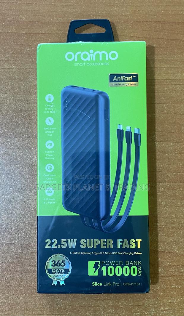 Oraimo Slice Link Pro 10,000mah 22.5W Max Fast Power Bank · Photo 3