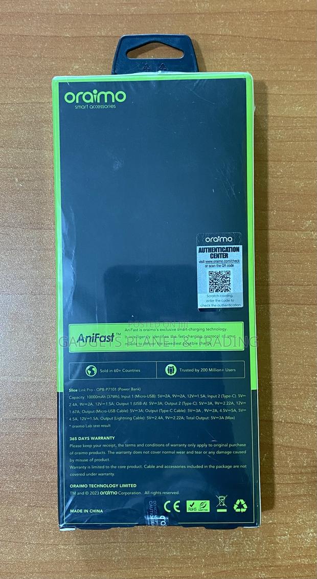 Oraimo Slice Link Pro 10,000mah 22.5W Max Fast Power Bank · Photo 4