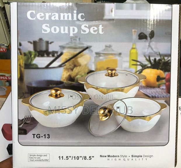 3pcs Ceramic Soup Pot · Photo 4