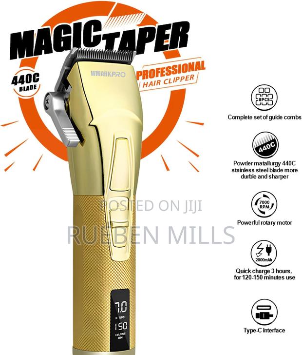Wmark PRO NG-2036 Cordless Chargeable All Metal Hair Clipper · Photo 3
