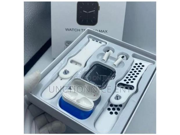 Durable Full Set T55 Pro Max Smart Watch Blue and White · Photo 3
