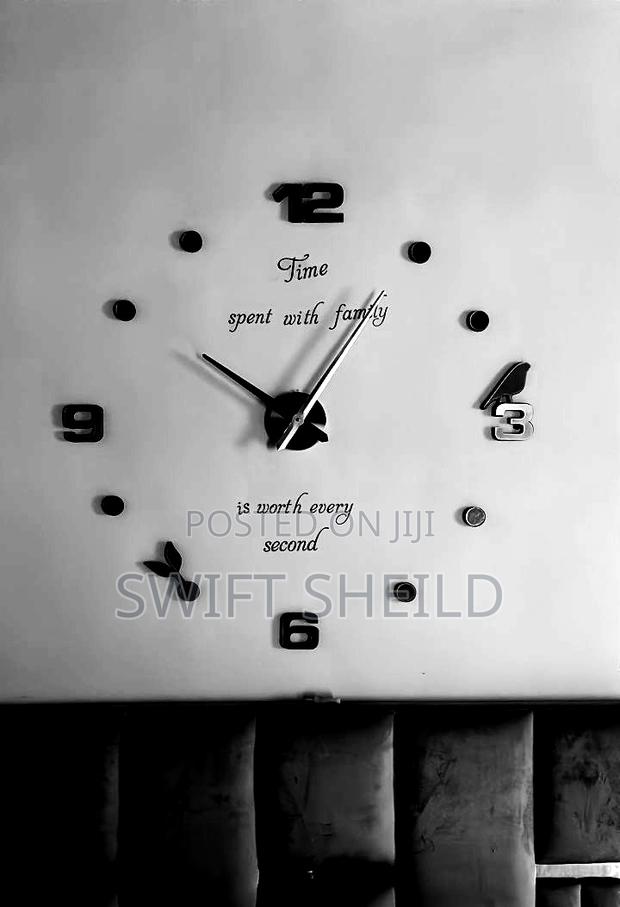 3d Wall Clock Large 100 - 120 Cm With Center Design · Photo 2